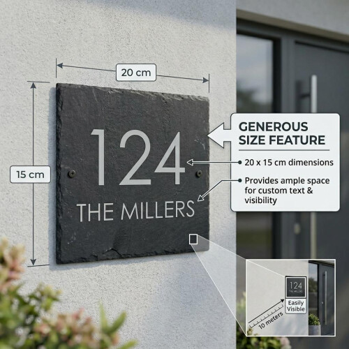 Slate House/Door sign 20x15 SQ 2