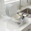 Large White Dish Drainer Durable Coated Steel Stylish Compact Kitchen Storage 2