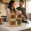RB Spice Rack 2 Tier Hevea Wood 27cm Brown Compact Kitchen Organizer Storage 4