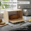 Kitchen Rubberwood Wooden Drop Front Loaf Bread Biscuit Bin Storage Container 4