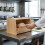 Kitchen Rubberwood Wooden Drop Front Loaf Bread Biscuit Bin Storage Container 5