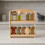RB Spice Rack 2 Tier Hevea Wood 27cm Brown Compact Kitchen Organizer Storage 6