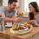 Rubberwood Breakfast Board Toast Serving Lap Tray With Egg Holder Cheese Board 4