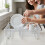Small White Dish Drainer Compact Durable with Rubber Feet Kitchen Organization 4