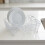 Small White Dish Drainer Compact Durable with Rubber Feet Kitchen Organization 6