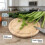25cm Round Wooden Bread Cheese Fruit Vegetables Slicing Chopping Cutting Board 2