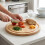 25cm Round Wooden Bread Cheese Fruit Vegetables Slicing Chopping Cutting Board 3