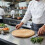 25cm Round Wooden Bread Cheese Fruit Vegetables Slicing Chopping Cutting Board 4