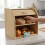 Rubber Wood Double Decker Bread Bin Kitchen Food Storage Roll Top Container New 6