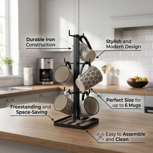Apollo Flat Iron Mug Tree 1