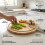 25cm Round Wooden Bread Cheese Fruit Vegetables Slicing Chopping Cutting Board 5