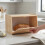 Kitchen Rubberwood Wooden Drop Front Loaf Bread Biscuit Bin Storage Container 3