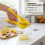 Lemon Press Yellow Metal Durable Juicer Ergonomic Easy Clean Kitchen Tool 22cm 3