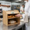 Rubber Wood Double Decker Bread Bin Kitchen Food Storage Roll Top Container New 5