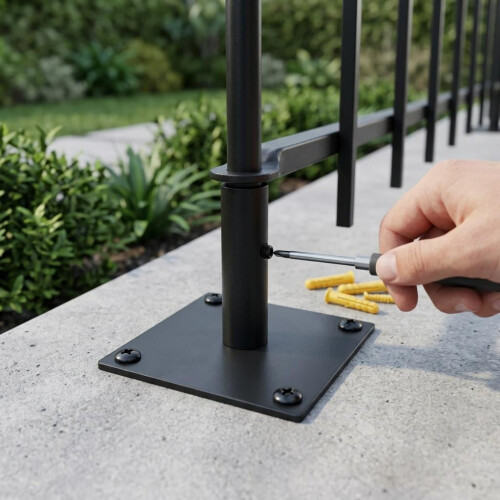 Surface Bracket for Appleton Fence Posts 7cm x 9cm Secure Outdoor Installation 1