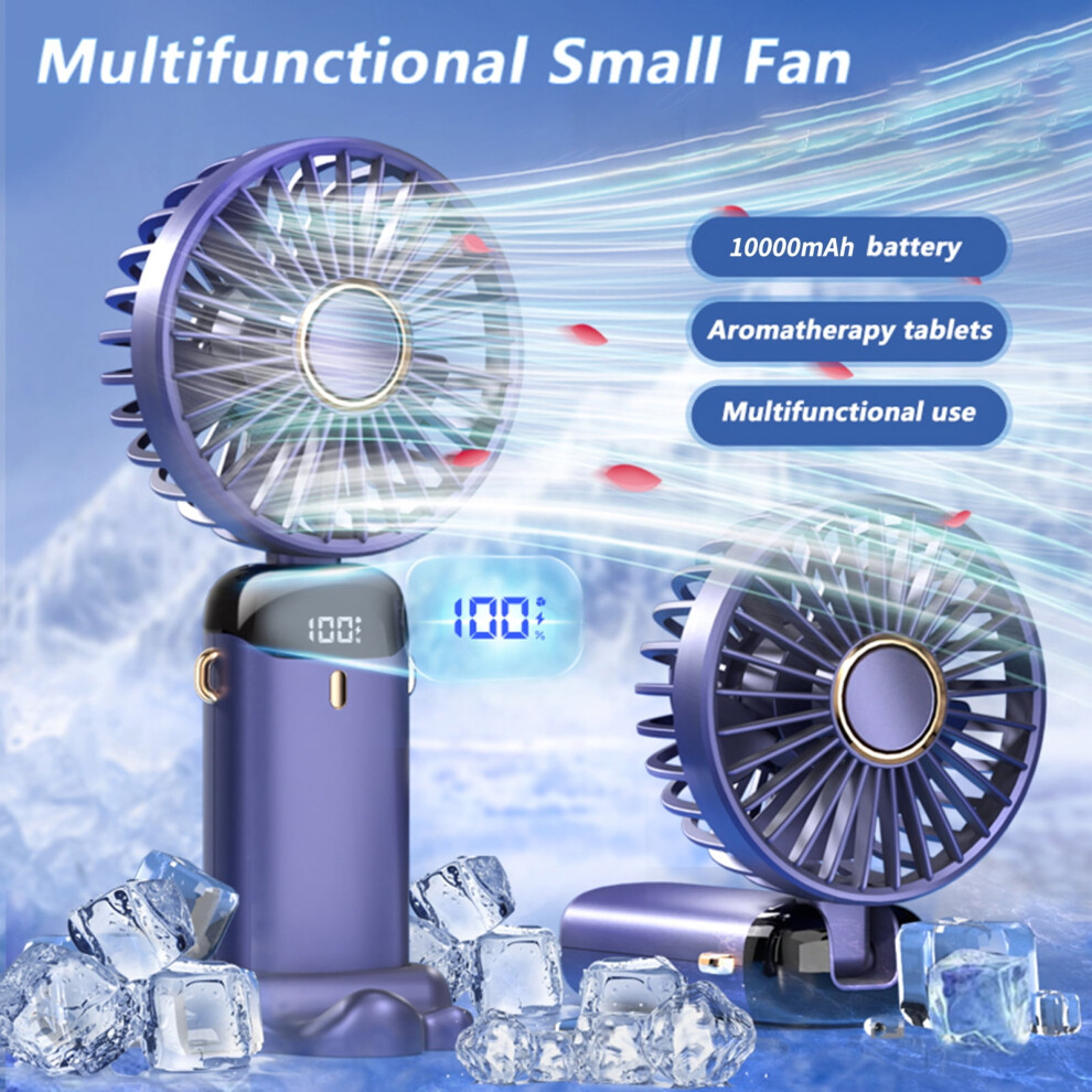 Hariumiu Handheld Fan 3000Mah 5-Speed Led Display Foldable 9178400329357