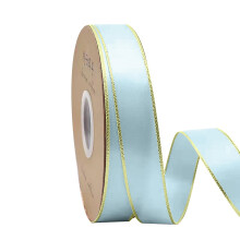 Polyester Gift Ribbon Double Gold Edge 2.3cm