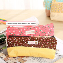 Floral Print Pencil Case Dust-Proof Portable 1pc