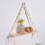 Hariumiu Tapestry Rack Μποέμικο Στυλ Ξύλινο Ράφι Τοίχου με Χάντρες Ρουστίκ Πλωτό Ράφι για 2