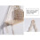 Hariumiu Tapestry Rack Μποέμικο Στυλ Ξύλινο Ράφι Τοίχου με Χάντρες Ρουστίκ Πλωτό Ράφι για 6