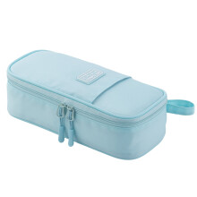 Hesroicy double-layer pen bag with multiple compartments
