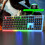 Gaming Keyboard Wired Backlit Mechanical Feel 104 Keys 4