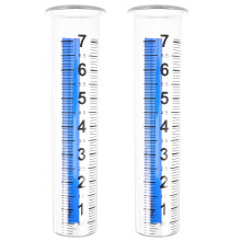 Lot de 2 pluviomètres de jardin, tubes de mesure transparents, gobelets coniques en plastique pour l'extérieur, accessoires de pelouse