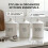 Dimples Canister Set 3 Pieces Ceramic White with Black Writing Coffee Tea Sugar 3