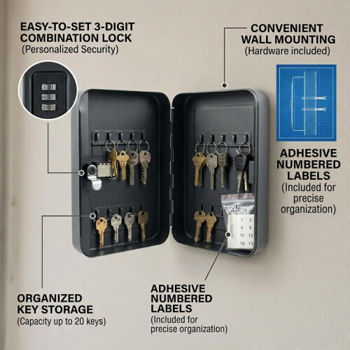 8" Combination Lock Key Cabinet 2