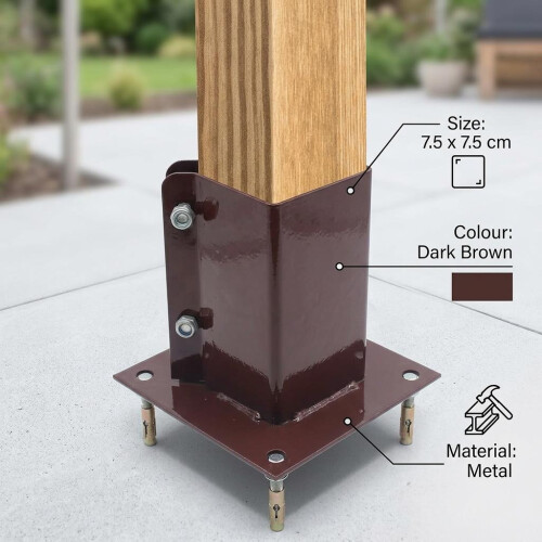 Bolt Down Post Support 7.5 x 7.5cm 2