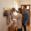 BB-HC201 5-Hook Pine Hat & Coat Rack with Brass-Plated Hooks, Natural Finish 5