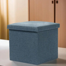 Opvouwbare opbergpoef/voetenbankje 30x30 cm vierkant voor de woonkamer