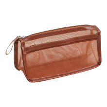 Mesh pencil case with zipper, stationery storage pouch