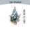 Christmas ornament blue red 40cm mini tree decoration 5