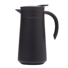 Carafe isotherme en acier inoxydable 800 ml, double paroi, avec maintien au chaud, bouilloire et distributeur de boissons chaudes et froides (noir).