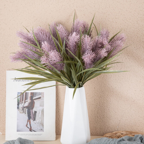 Hesroicy Fake Hare Tail Grass Vase Decor 1 Pack