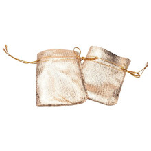 300Pcs Gold Foil Organza Bag Candy Gift Bags Christmas Decoration Wedding Party Favor Pouch Gift Packaging Bags 5X7cm