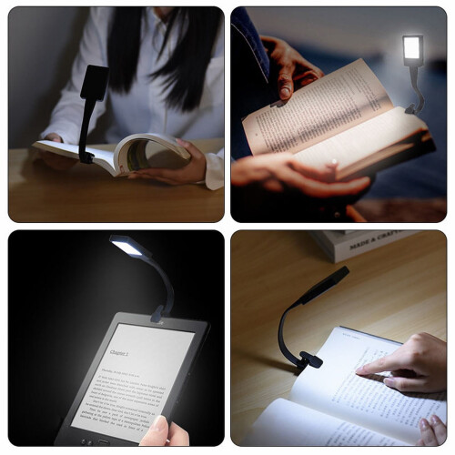 Lampe de lecture LED rechargeable USB, plus de 20 heures d'autonomie, réglable 2