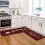 Christmas kitchen area rug set washable 2 pieces 6