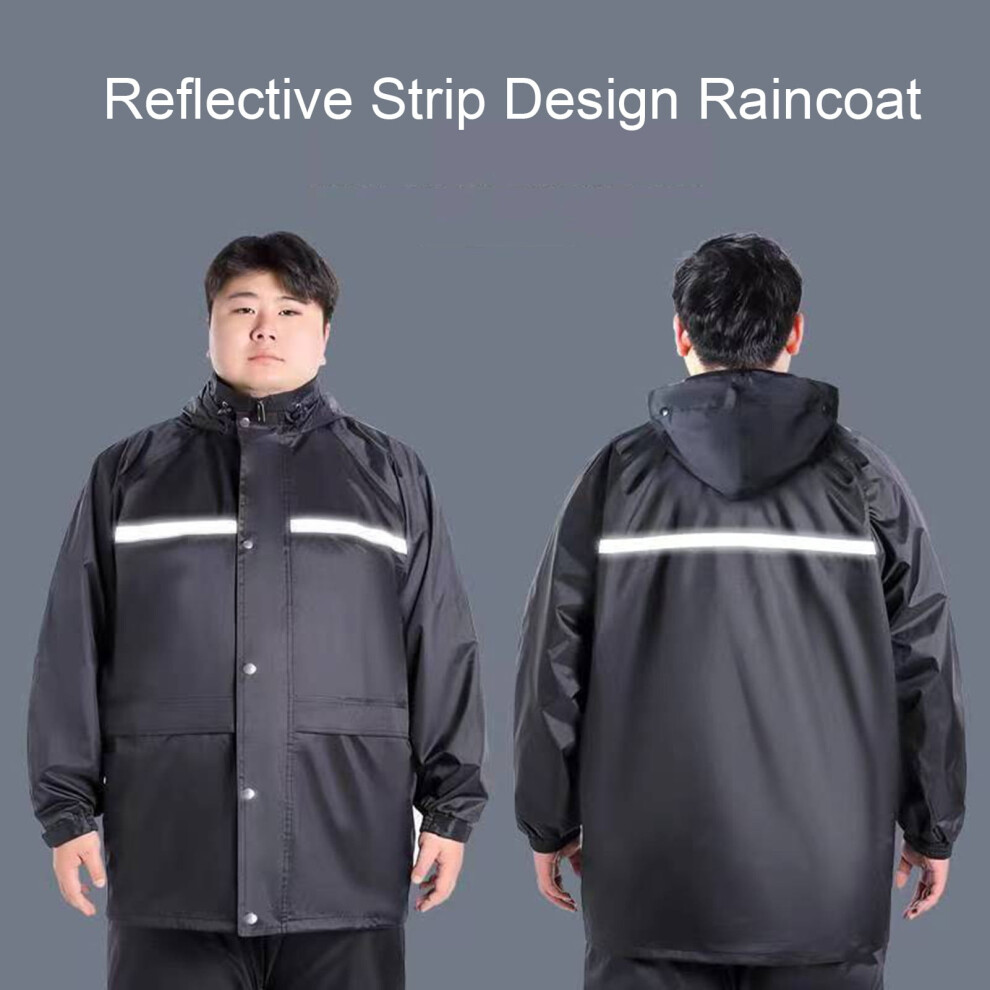 Hariumiu Waterproof Breathable Rain Suit With Reflective 9178400345685