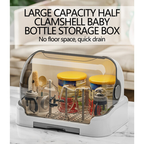 Baby Bottle Drying Rack with Cover and Drip Tray 2