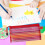 Hariumiu pencil case colorful mesh pouch 2 pcs 6