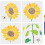 Sunflower Stencil Template Set 4 pcs 12.421.7 inch 1