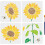 Sunflower Stencil Template Set 4 pcs 12.421.7 inch 2