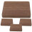Glass coaster rustic wooden square 4 pcs 1