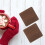 Glass coaster rustic wooden square 4 pcs 4
