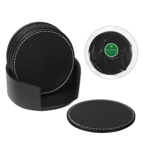 PU Leather Placemats with Coasters Set of 4 2
