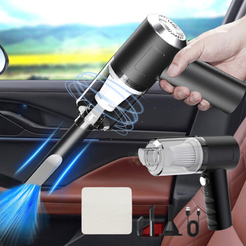 Φορητή ηλεκτρική σκούπα αυτοκινήτου 120W, Ισχυρή αναρρόφηση, μίνι σκούπα με USB, 1