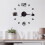 3D Roman numeral acrylic mirror wall clock sticker 3