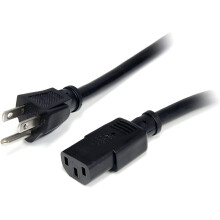 10 láb (3 m) nagy teherbírású tápkábel, NEMA5-15P - C13AC tápkábel, 15A 125V, 14AWG, csere számítógép